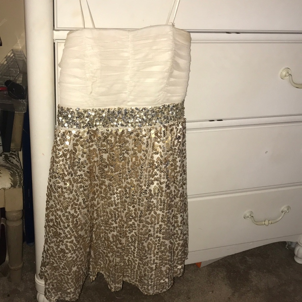 Formal Gold Sequins Dress